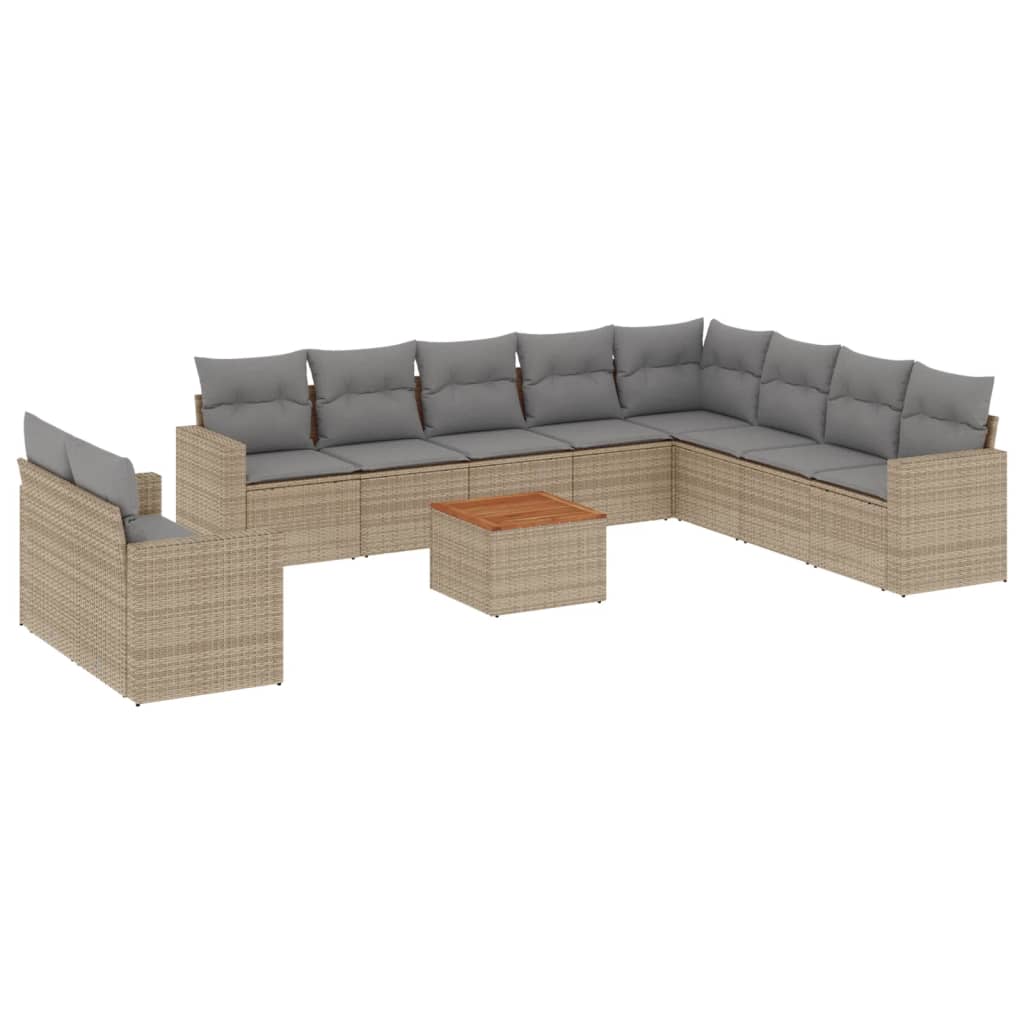 11-dijelni set vrtnih sofa od poliratana s jastucima