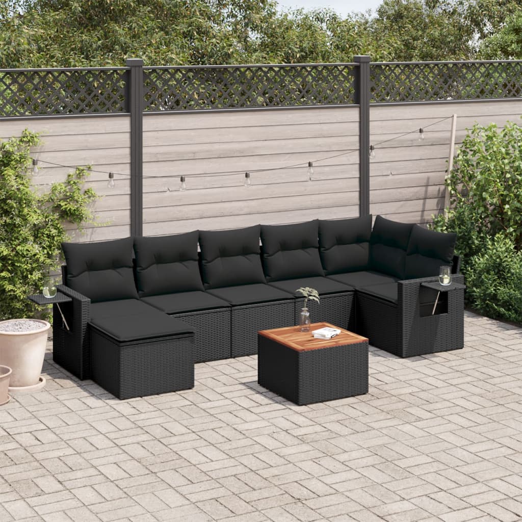 8-dijelni set vrtnih sofa od poliratana s jastucima