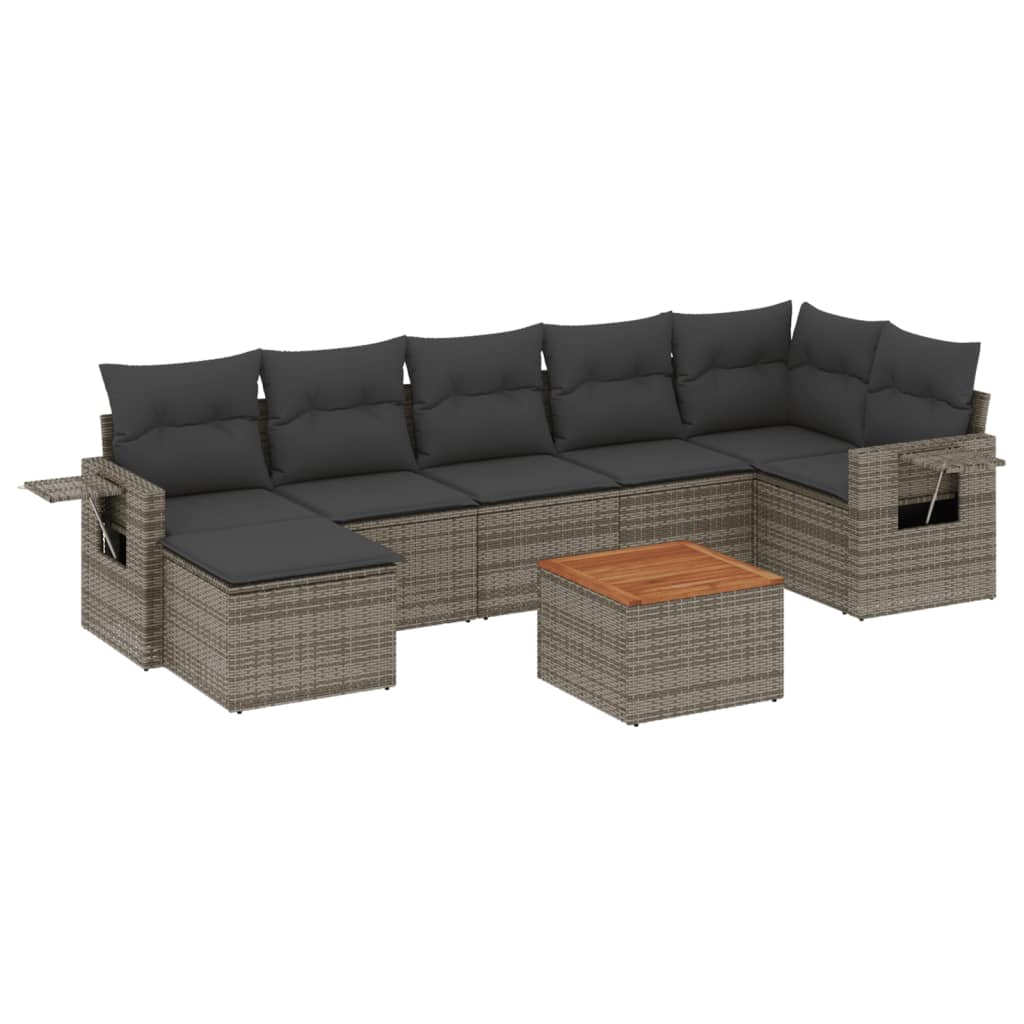 8-dijelni set vrtnih sofa od poliratana s jastucima