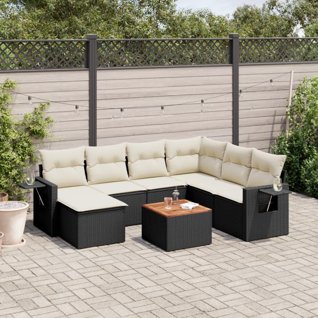 8-dijelni set vrtnih sofa od poliratana s jastucima
