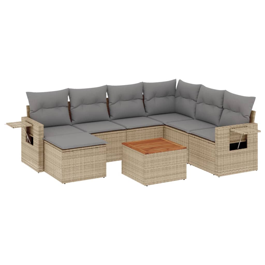 8-dijelni set vrtnih sofa od poliratana s jastucima