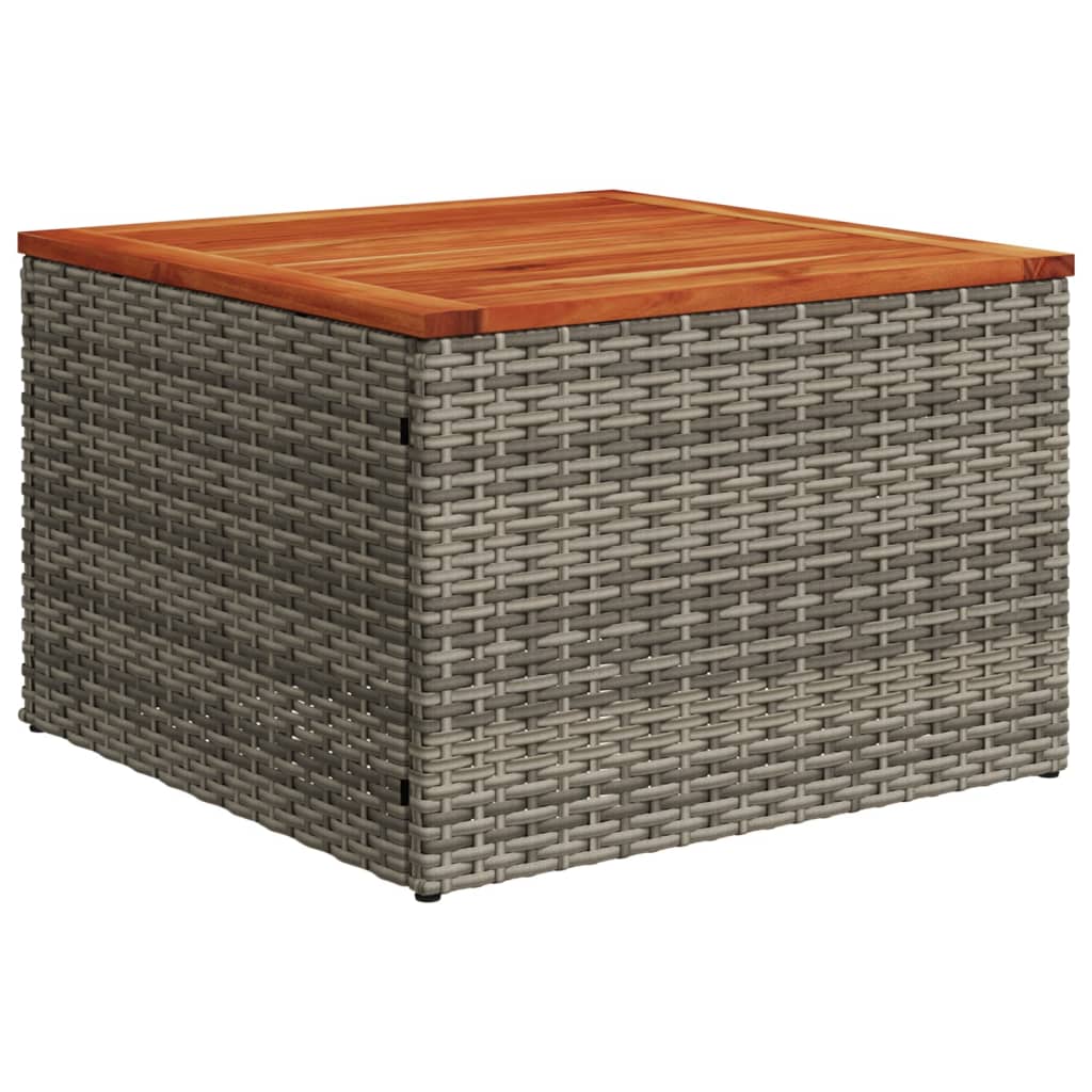 8-dijelni set vrtnih sofa od poliratana s jastucima sivi