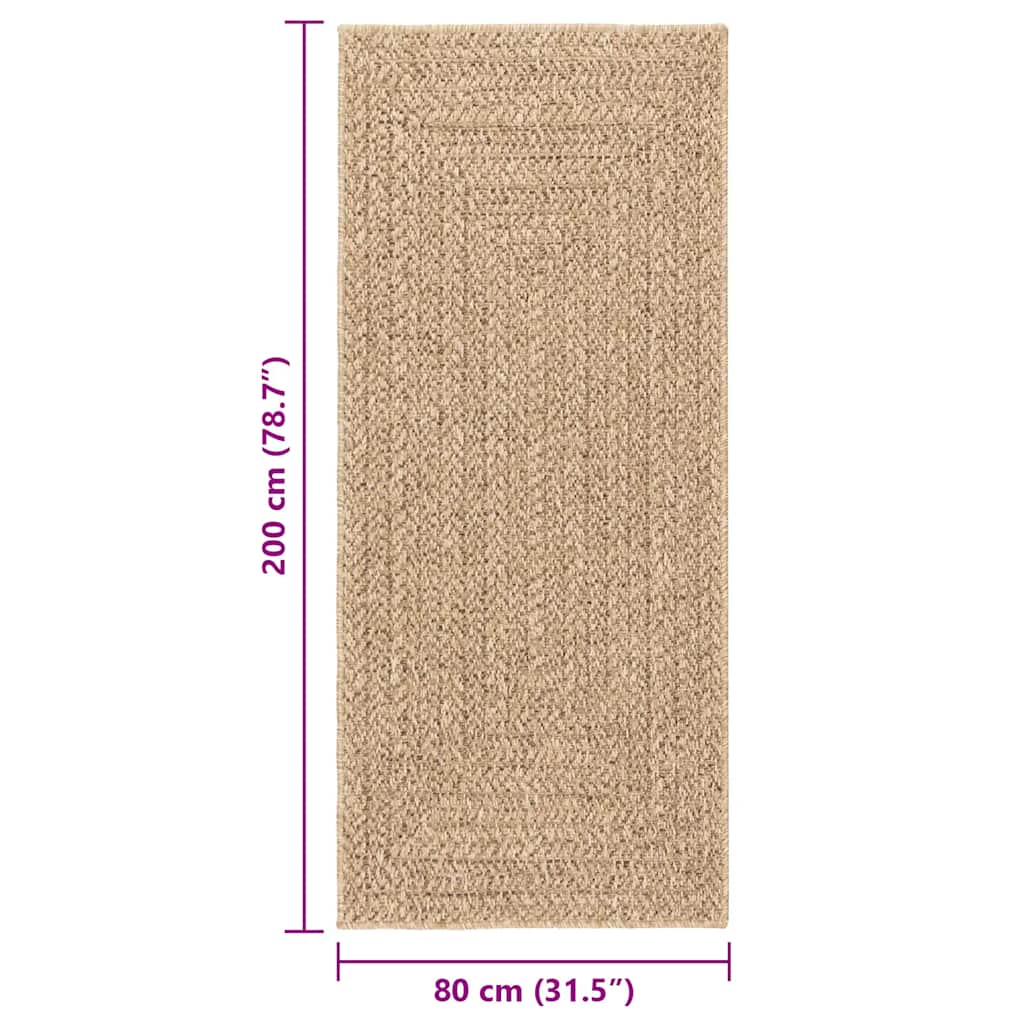 Tepih ZIZUR 80 x 200 cm s izgledom jute unutarnji i vanjski