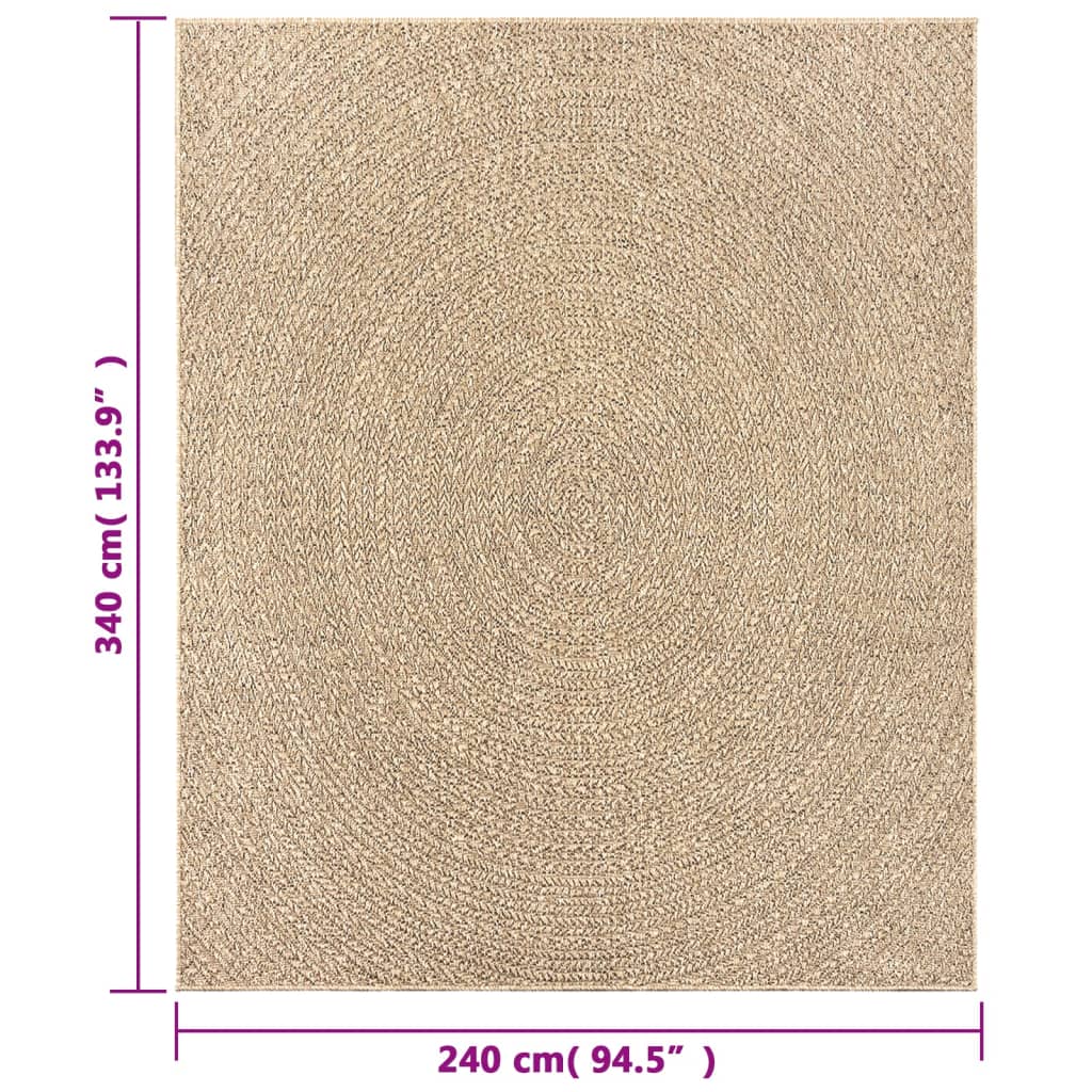 Tepih ZIZUR 240 x 340 cm s izgledom jute unutarnji i vanjski