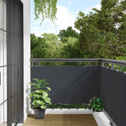 Balkonski zaslon za privatnost antracit 500 x 75 cm PVC