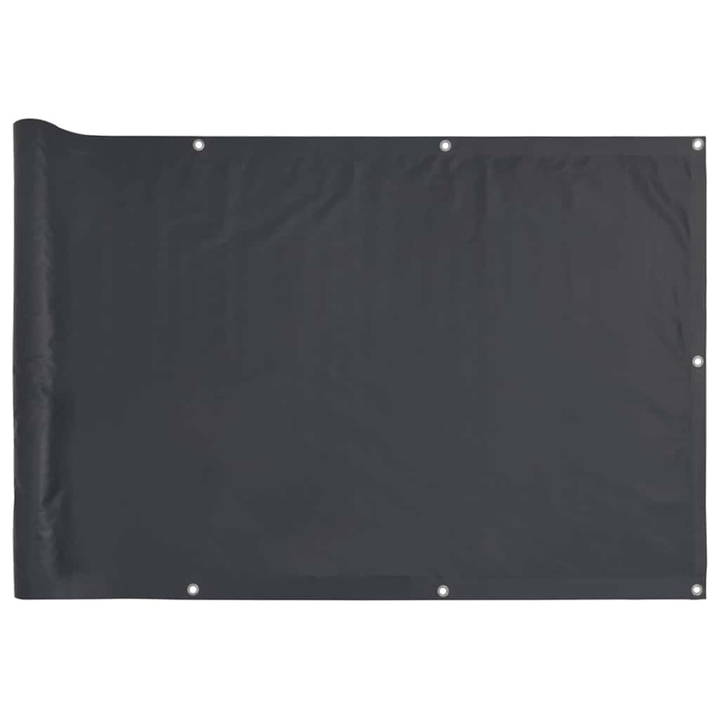 Balkonski zaslon za privatnost antracit 600 x 90 cm PVC