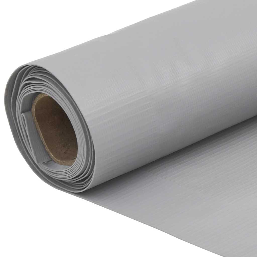 Balkonski zaslon za privatnost sivi 400 x 90 cm PVC