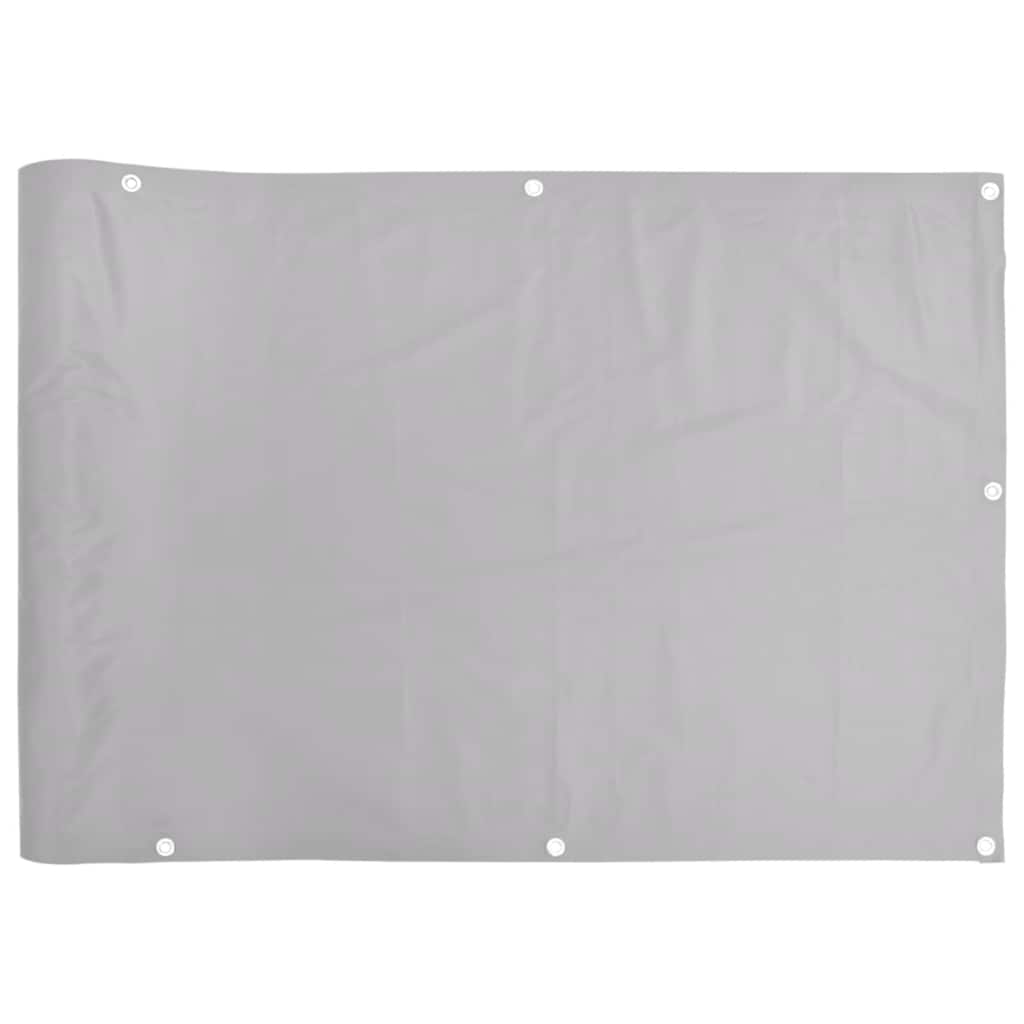 Balkonski zaslon za privatnost sivi 600 x 90 cm PVC