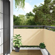 Balkonski zaslon za privatnost krem 600 x 90 cm PVC