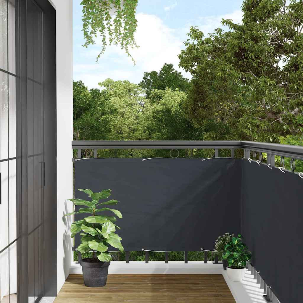 Balkonski zaslon za privatnost antracit 500 x 120 cm PVC