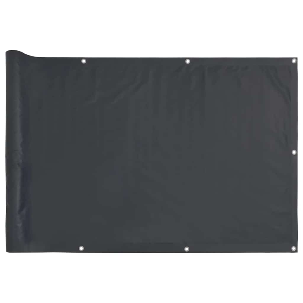 Balkonski zaslon za privatnost antracit 600 x 120 cm PVC