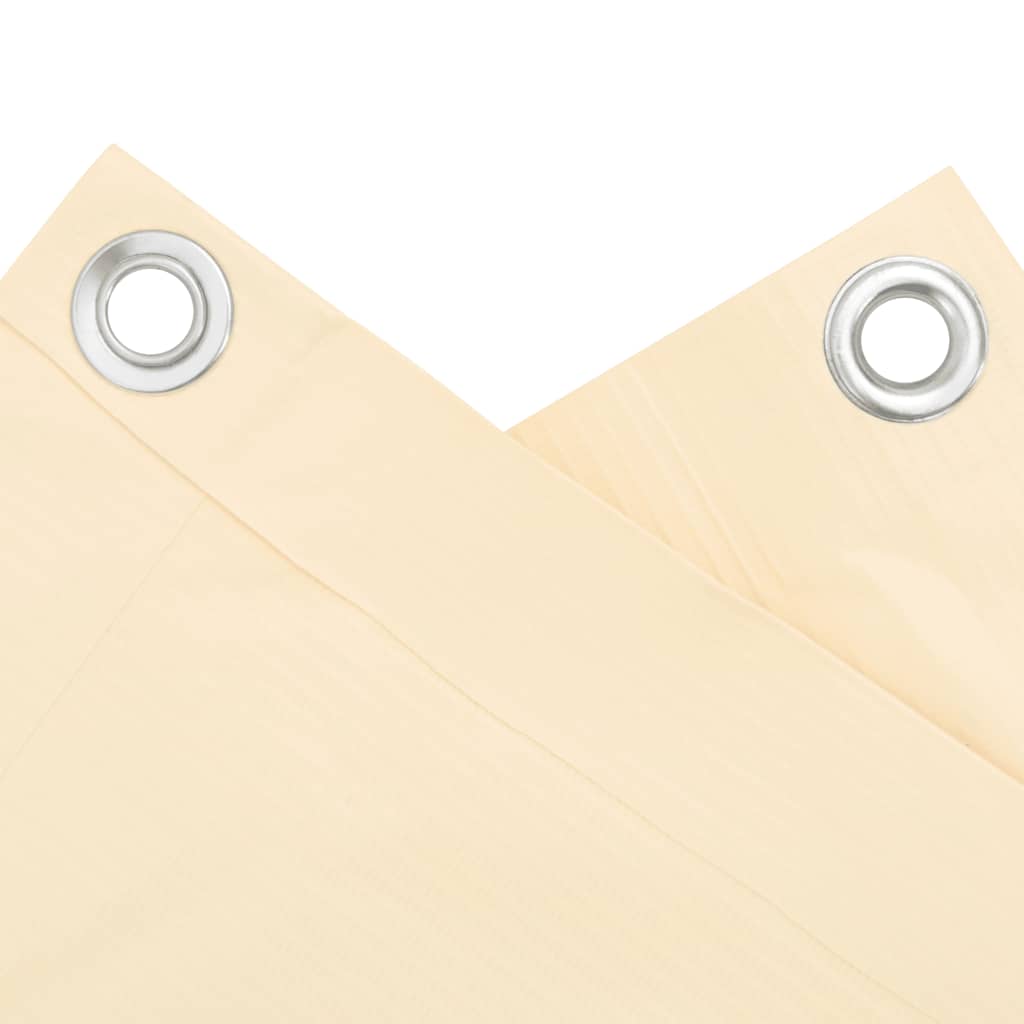 Balkonski zaslon za privatnost krem 800 x 120 cm PVC