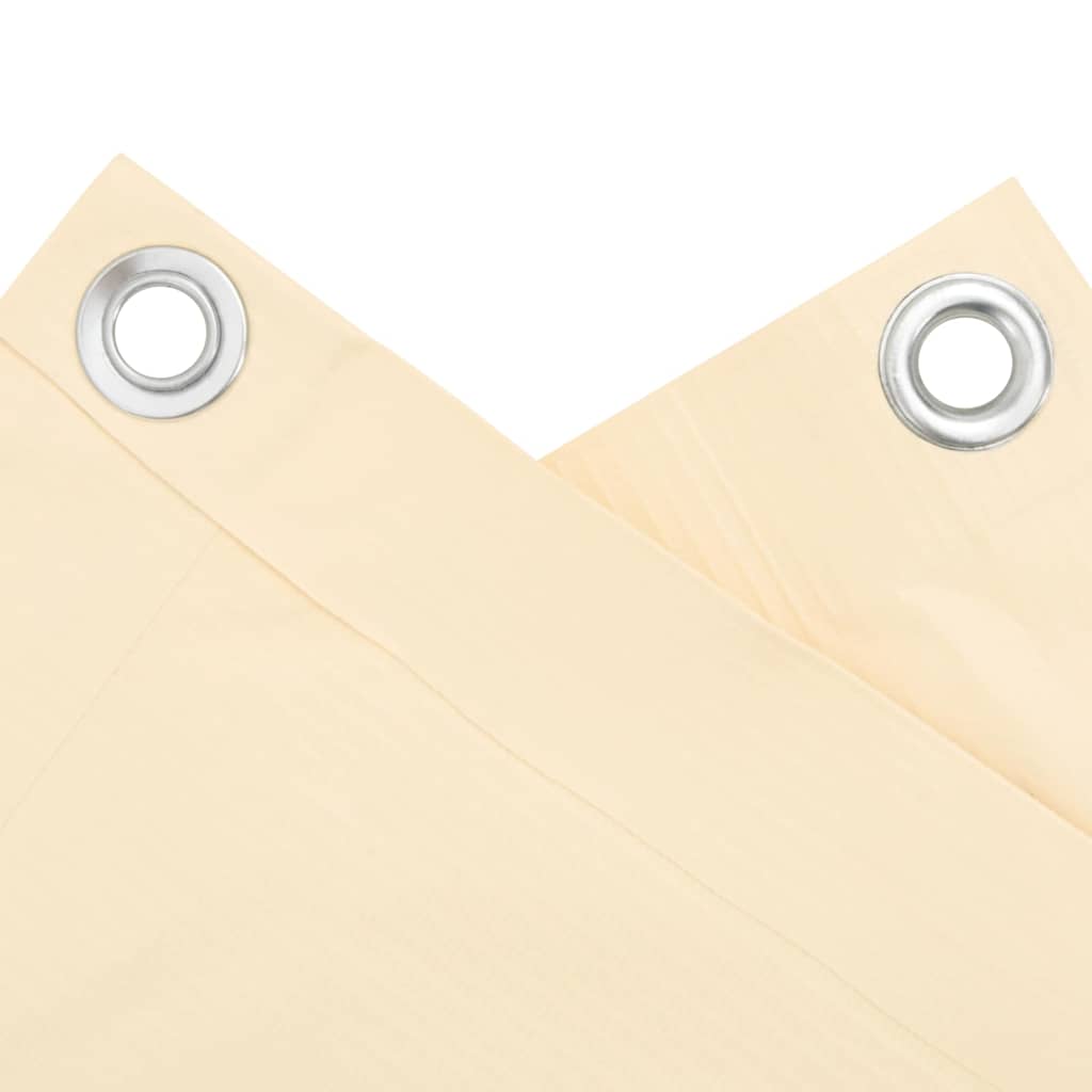 Balkonski zaslon za privatnost krem 1000 x 120 cm PVC