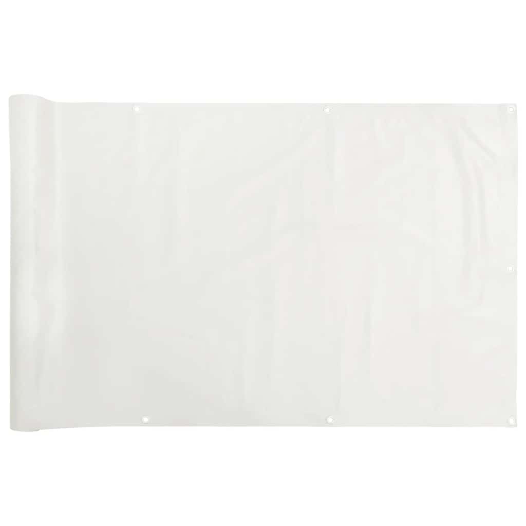 Balkonski zaslon za privatnost bijeli 400 x 120 cm PVC