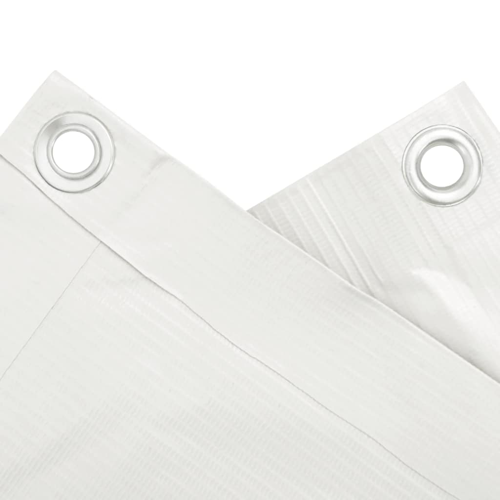 Balkonski zaslon za privatnost bijeli 600 x 120 cm PVC