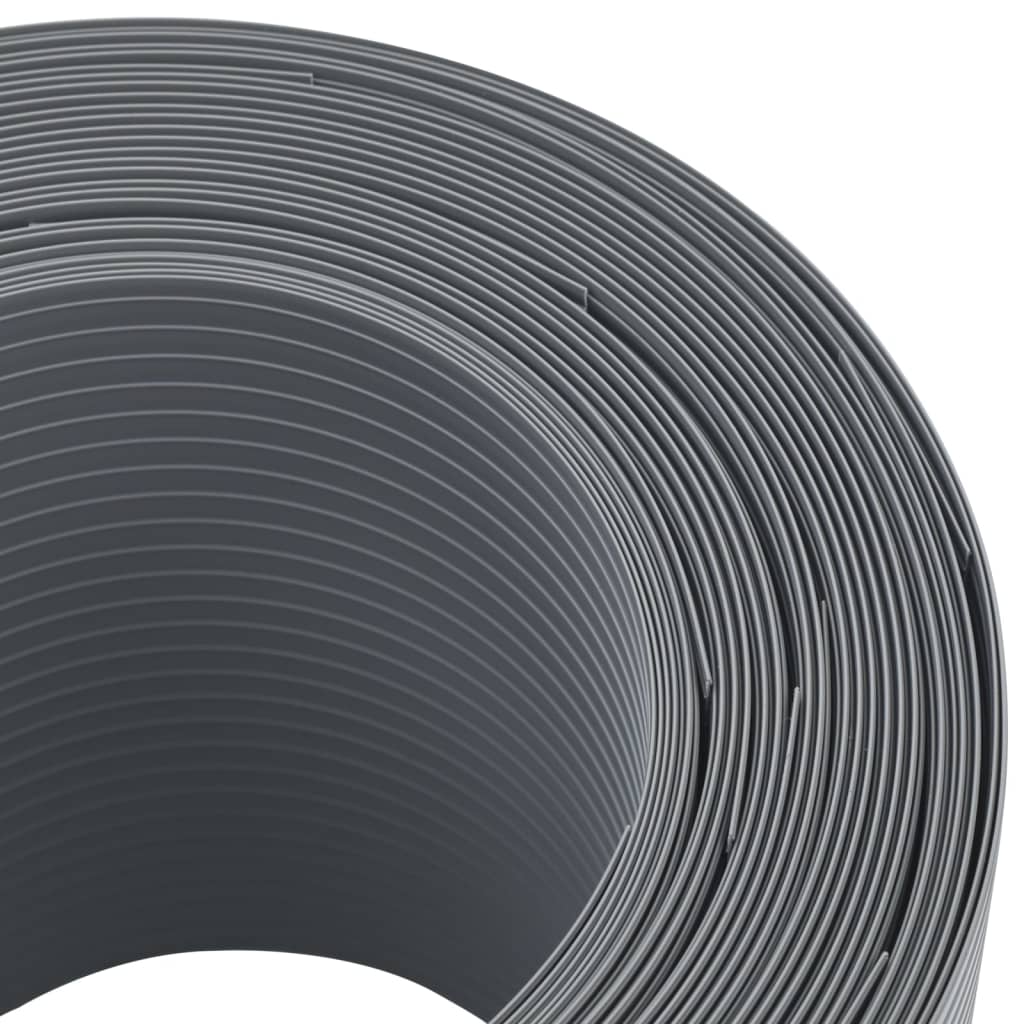 Vrtni zasloni za privatnost 10 kom sivi 252,5x19 cm PVC