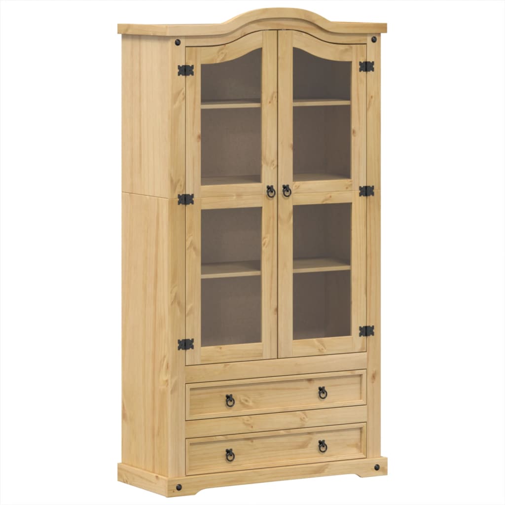 Vitrina sa staklom Corona 99x43x187 cm masivna borovina