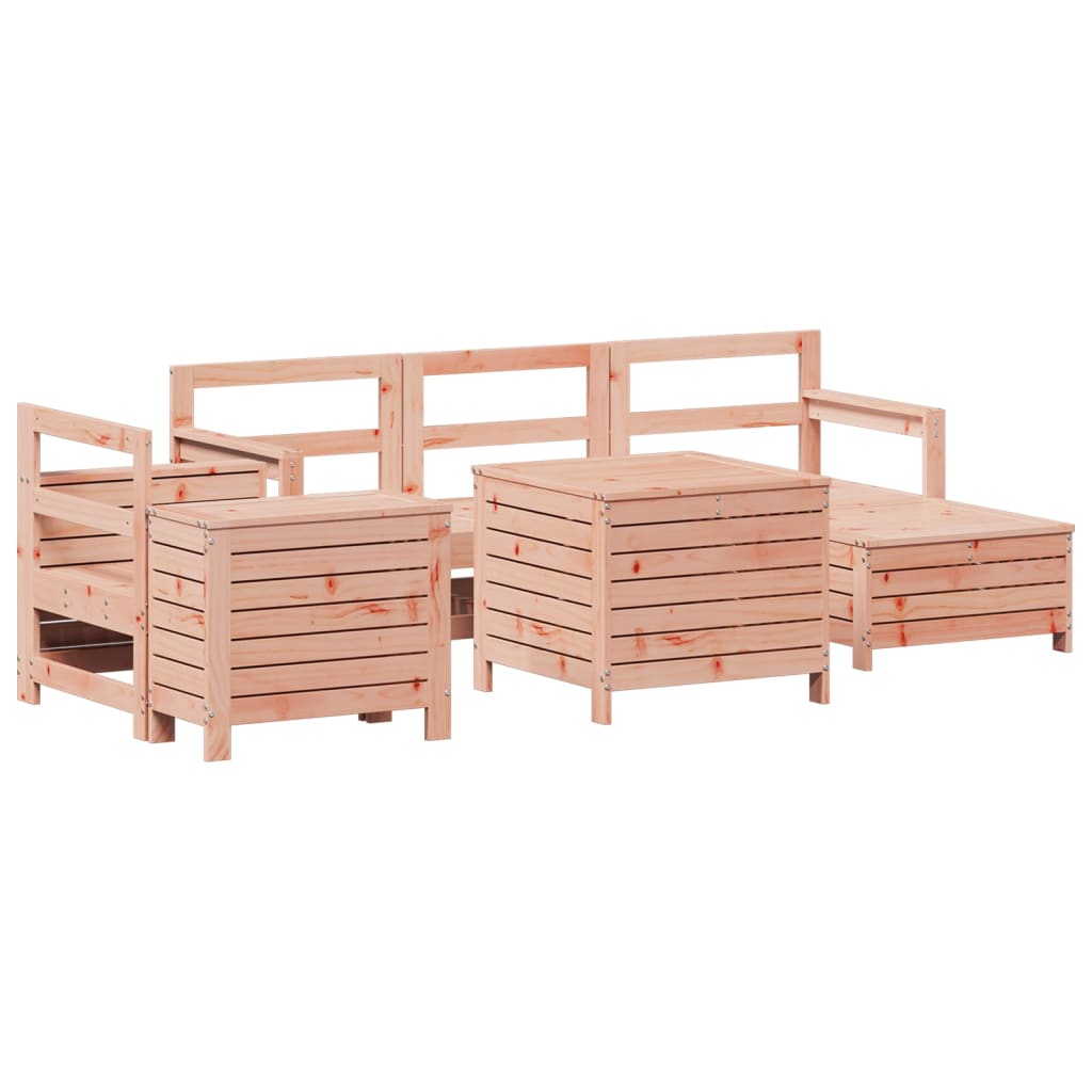 7-dijelni set vrtnih sofa od masivnog drva duglazije
