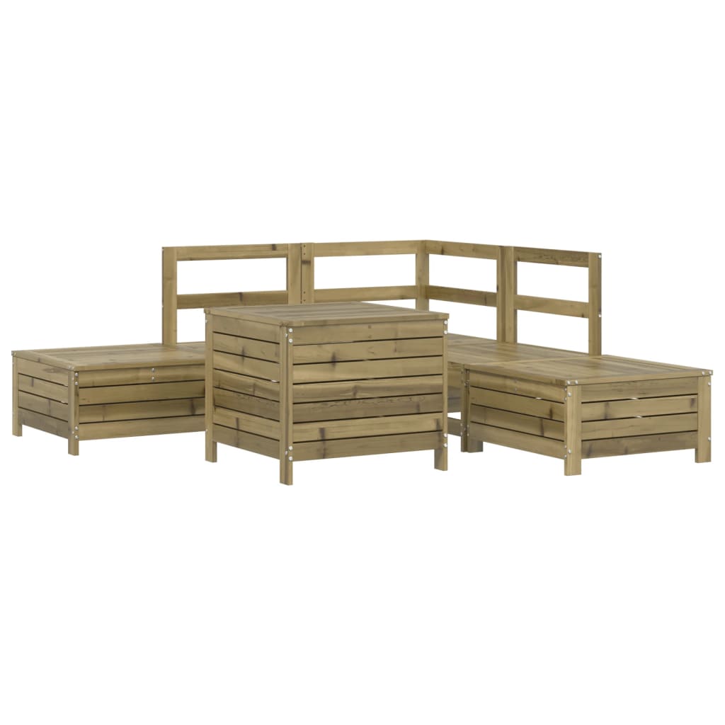 6-dijelni set vrtnih sofa od impregnirane borovine