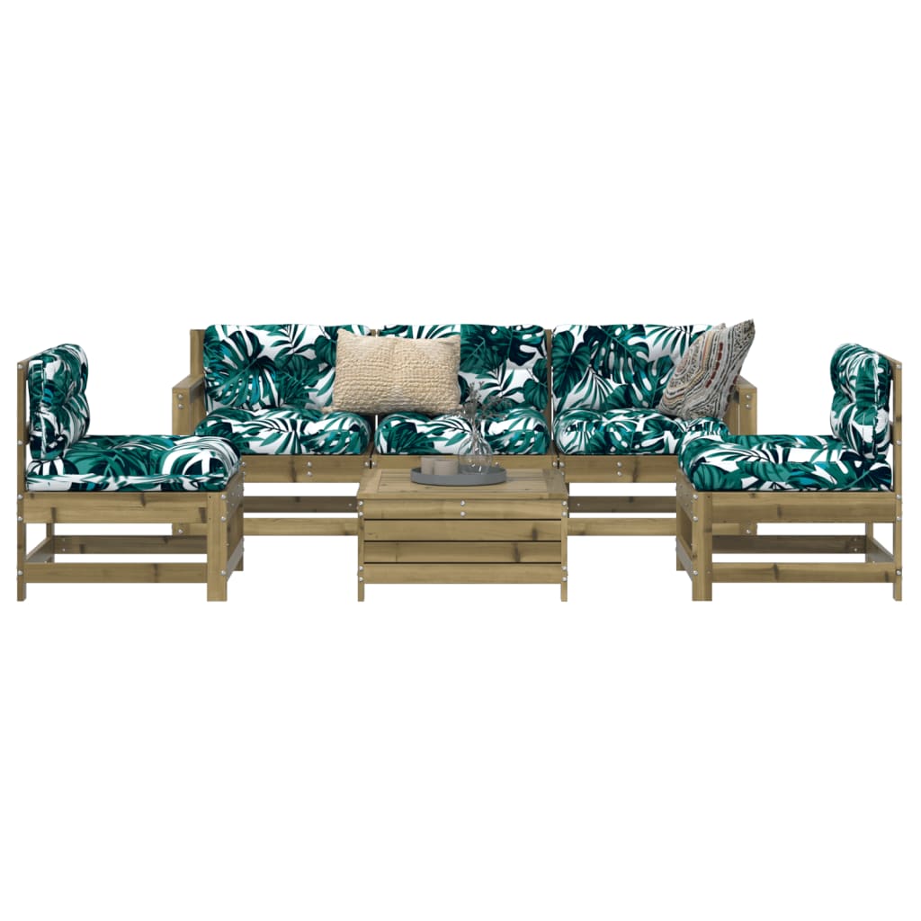 6-dijelni set vrtnih sofa od impregnirane borovine