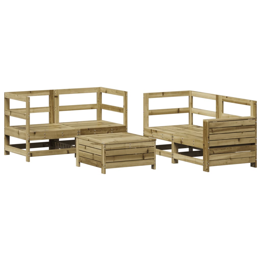 5-dijelni set vrtnih sofa od impregnirane borovine