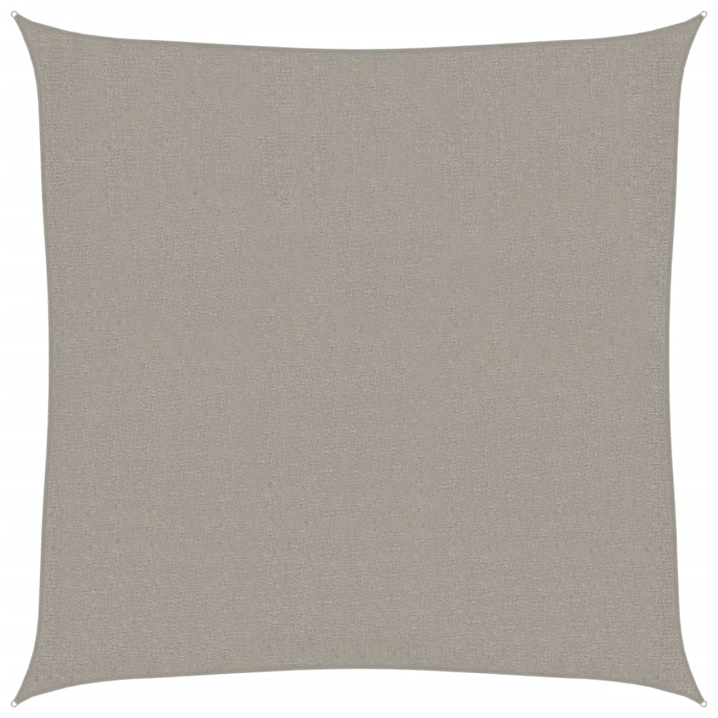 Jedro protiv sunca 160g/m² četvrtasto svjetlosivo 3,6x3,6m HDPE