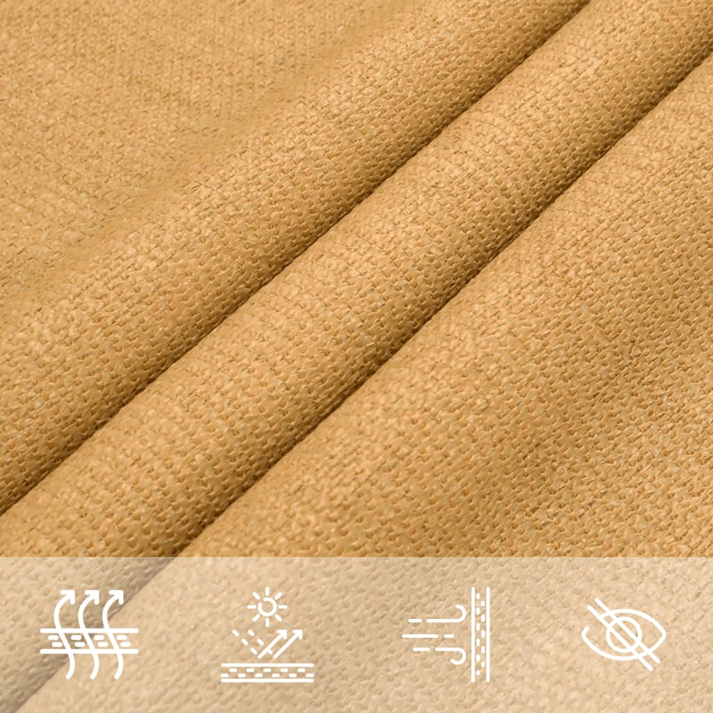 Jedro za zaštitu sunca 160g/m² pravokutno pijesak 3,5x4,5m HDPE