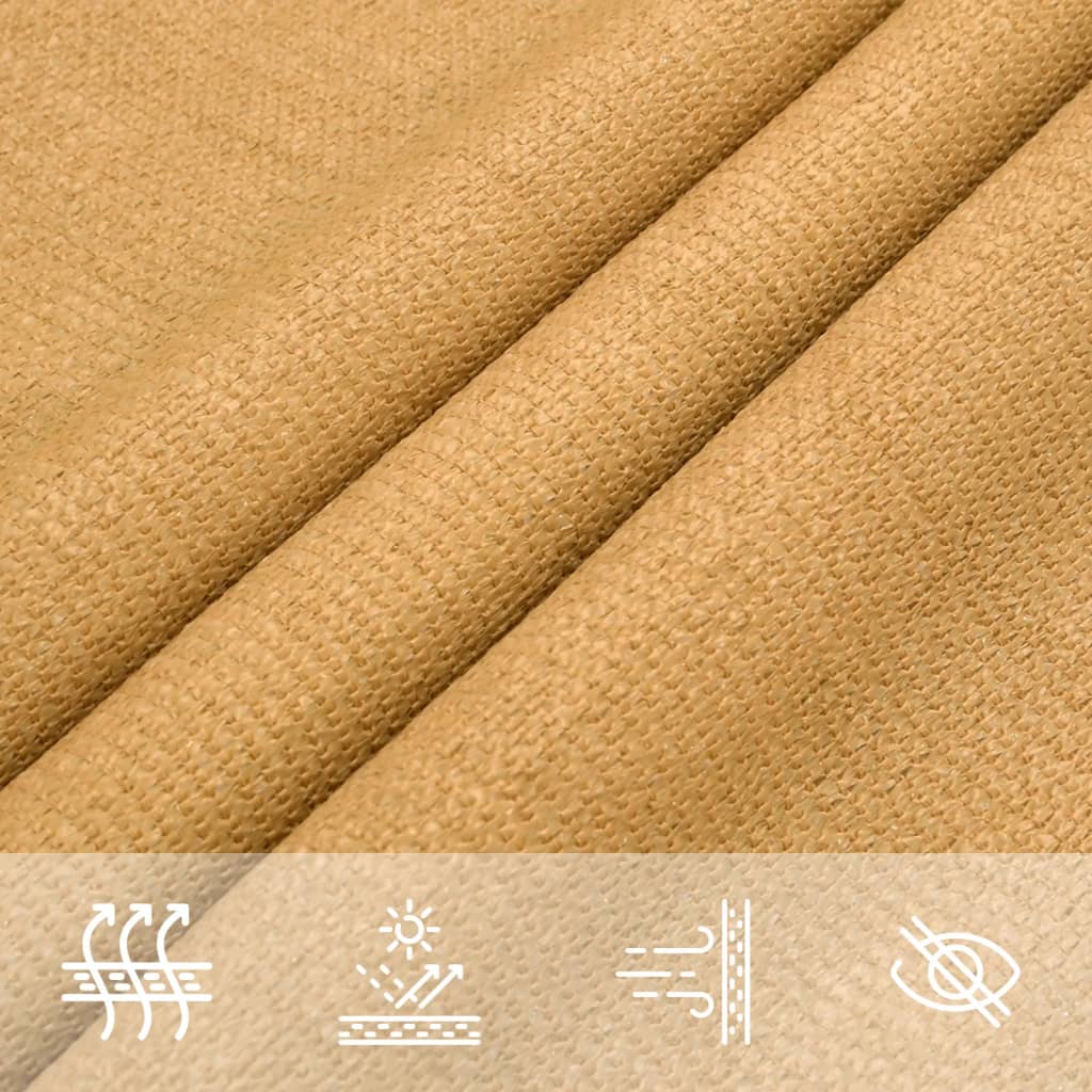 Jedro za zaštitu sunca 160 g/m² pravokutno pijeska 3,5x5m HDPE
