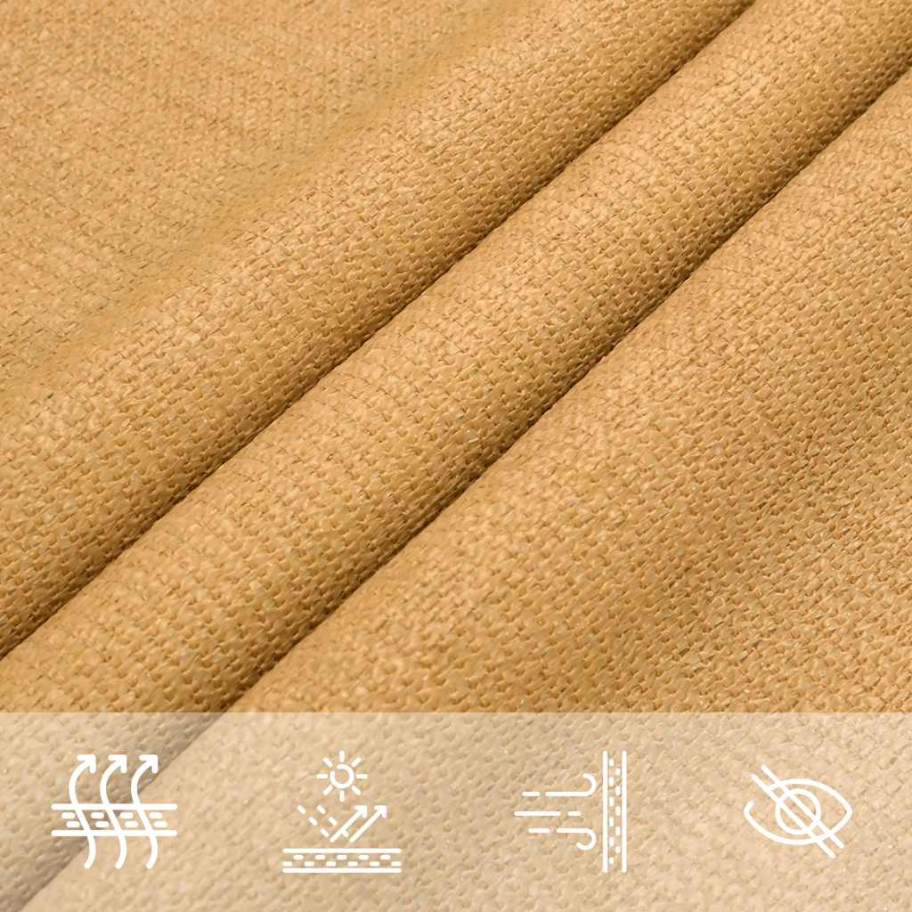 Jedro za zaštitu od sunca 160 g/m² Trokutasto pijesak 3,5x3,5x4,9 m HDPE