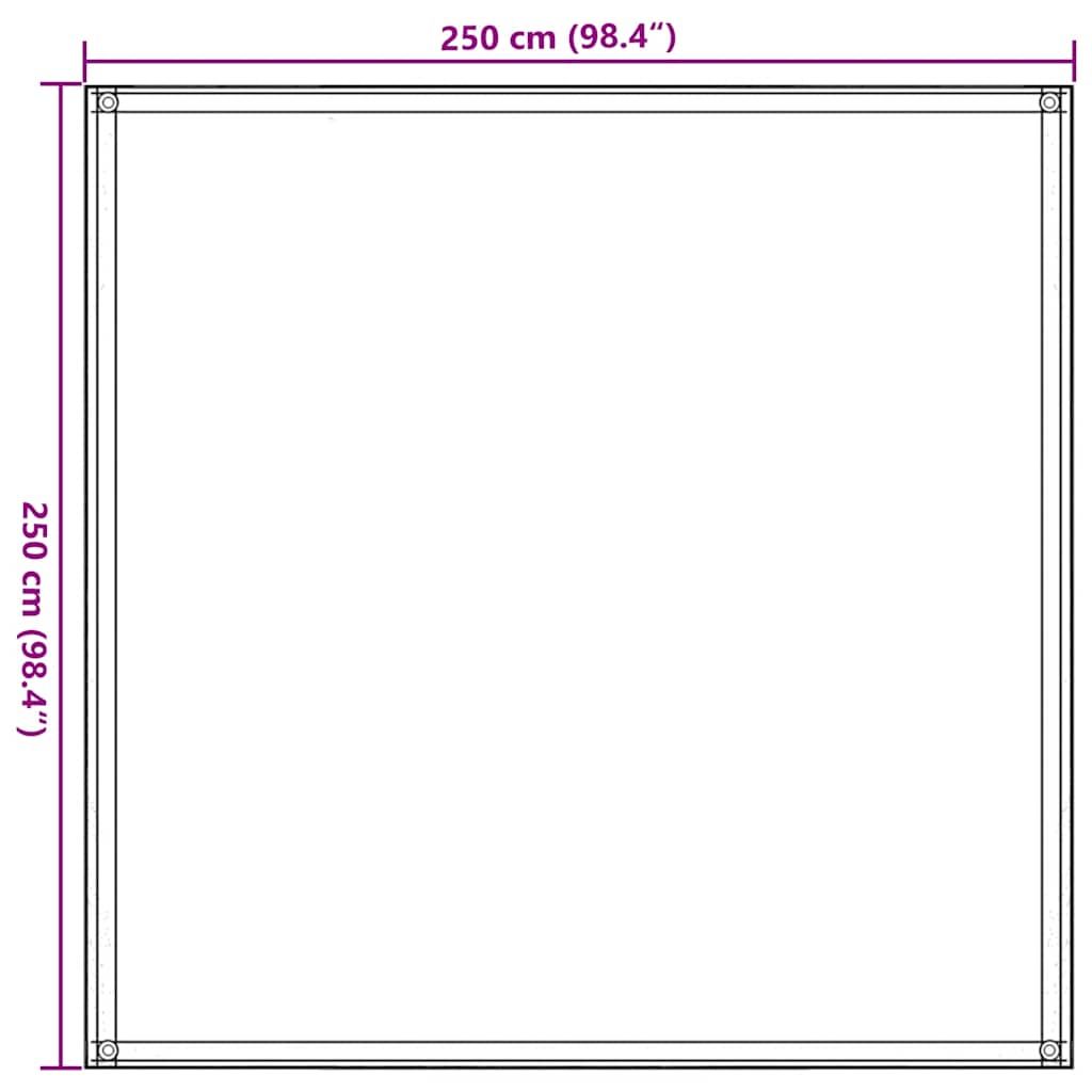 Tepih za šator svijetlozeleni 250 x 250 cm HDPE
