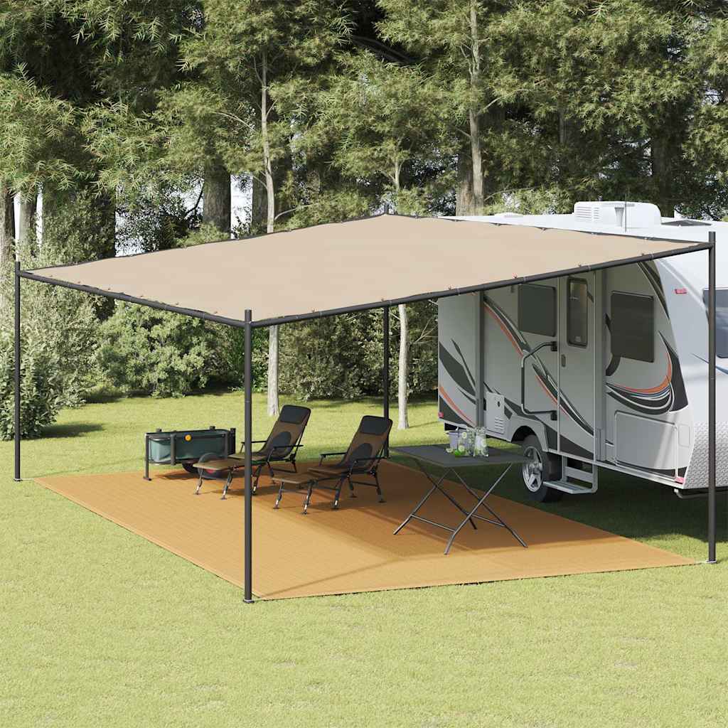 Tepih za šator boja pijeska 400 x 700 cm HDPE