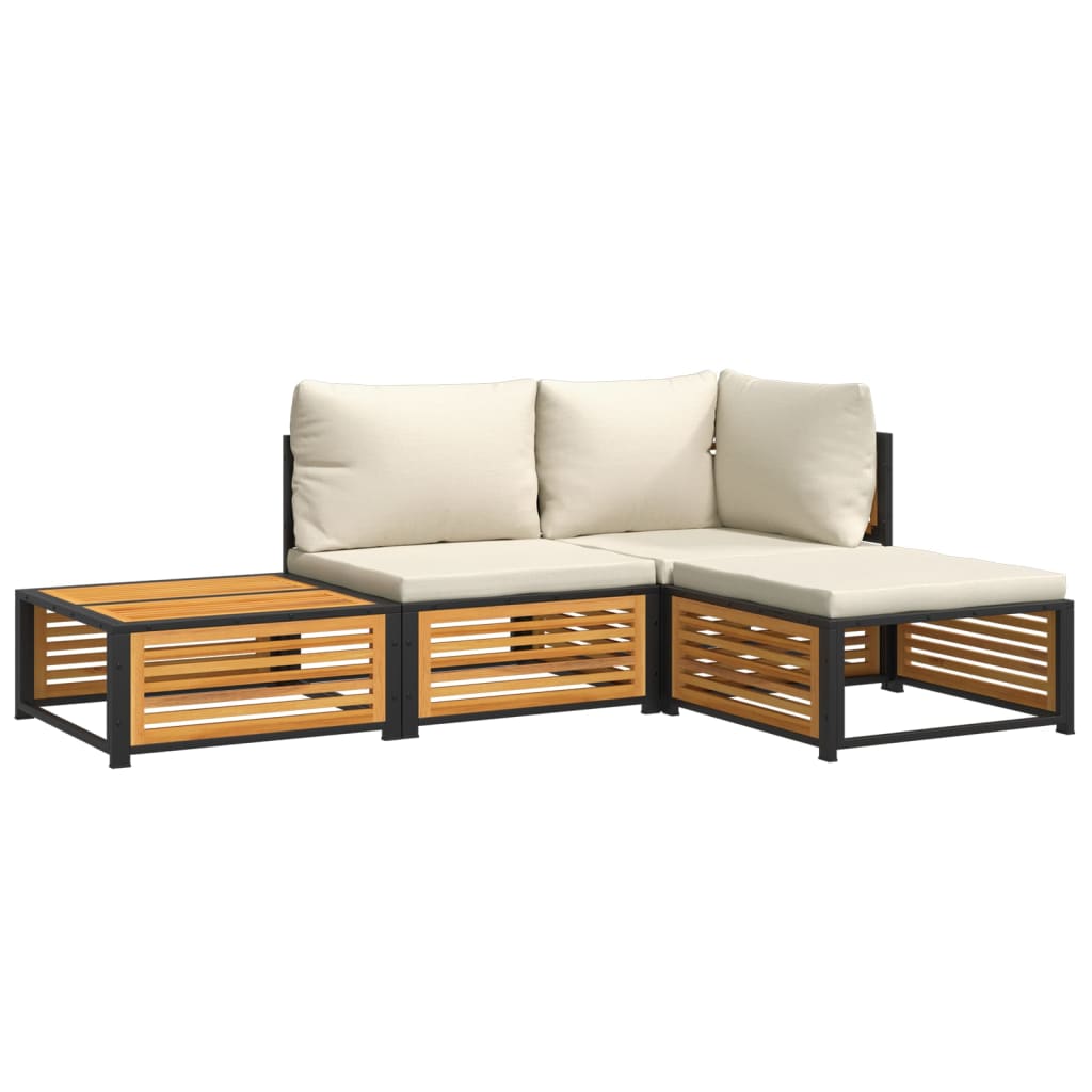 4-dijelni set vrtnih sofa s jastucima masivno bagremovo drvo