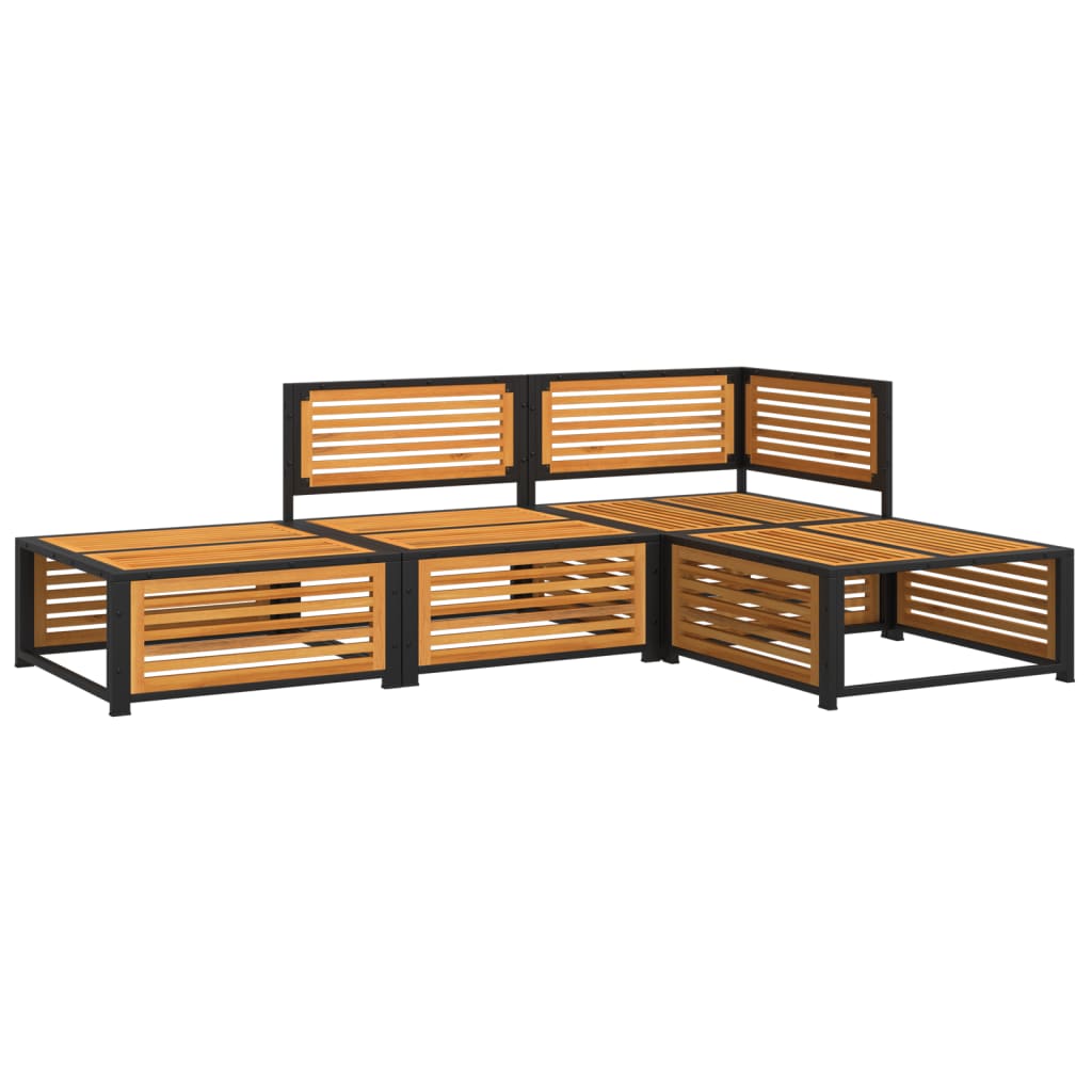 4-dijelni set vrtnih sofa s jastucima masivno bagremovo drvo Smeđa