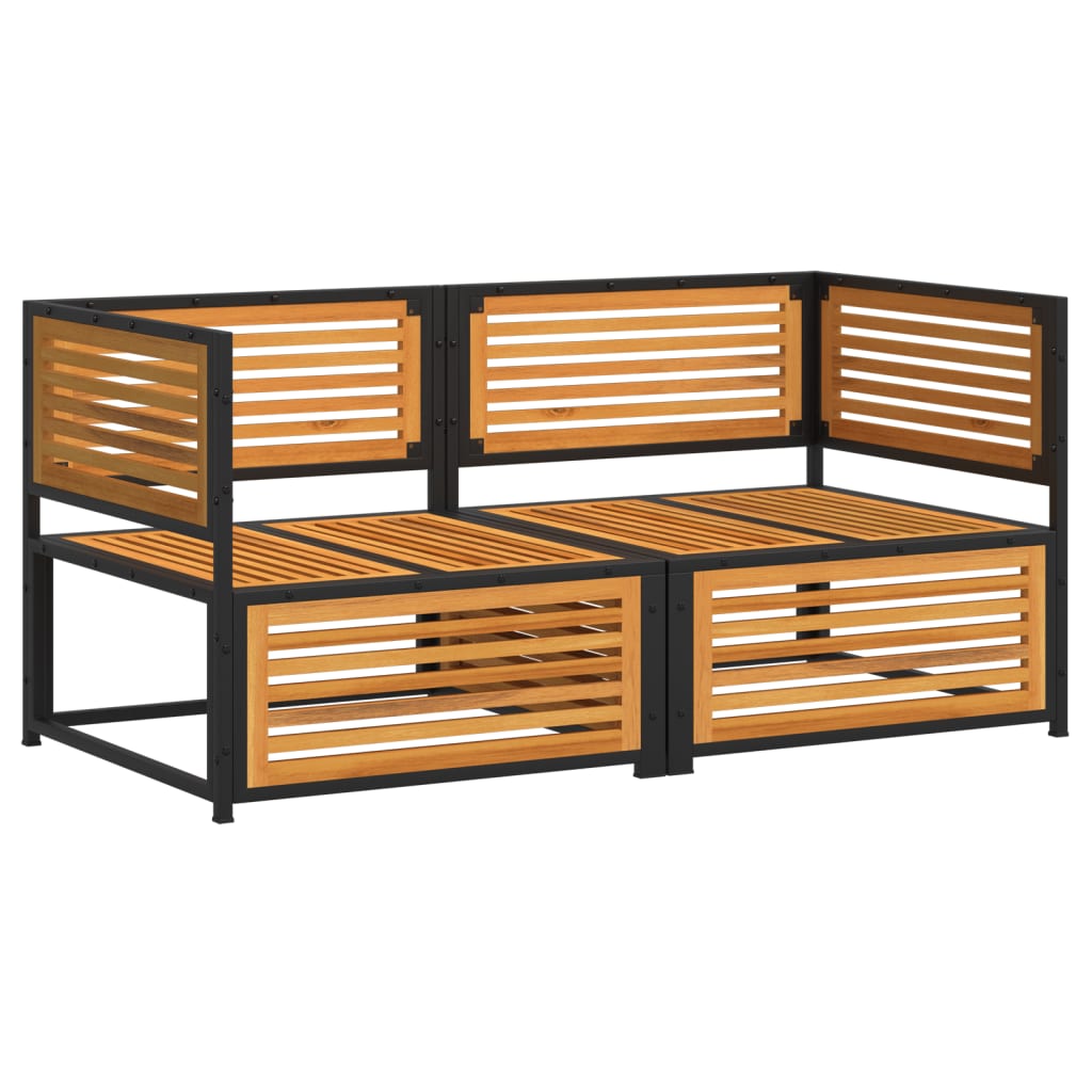 2-dijelni set vrtnih sofa s jastucima masivno bagremovo drvo