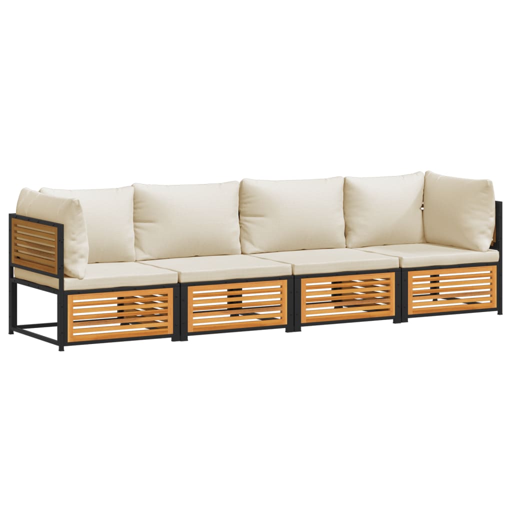 4-dijelni set vrtnih sofa s jastucima masivno bagremovo drvo
