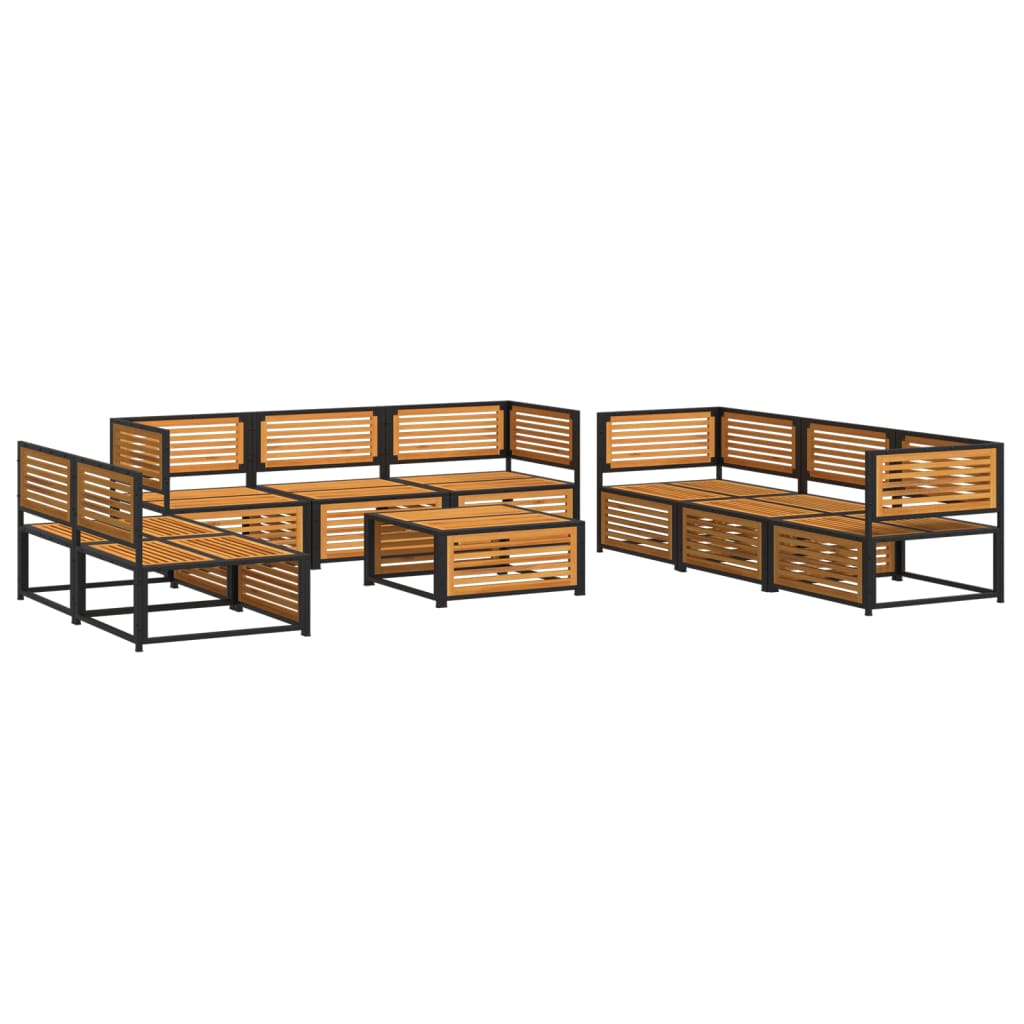 9-dijelna set vrtnih sofa s jastucima masivno bagremovo drvo
