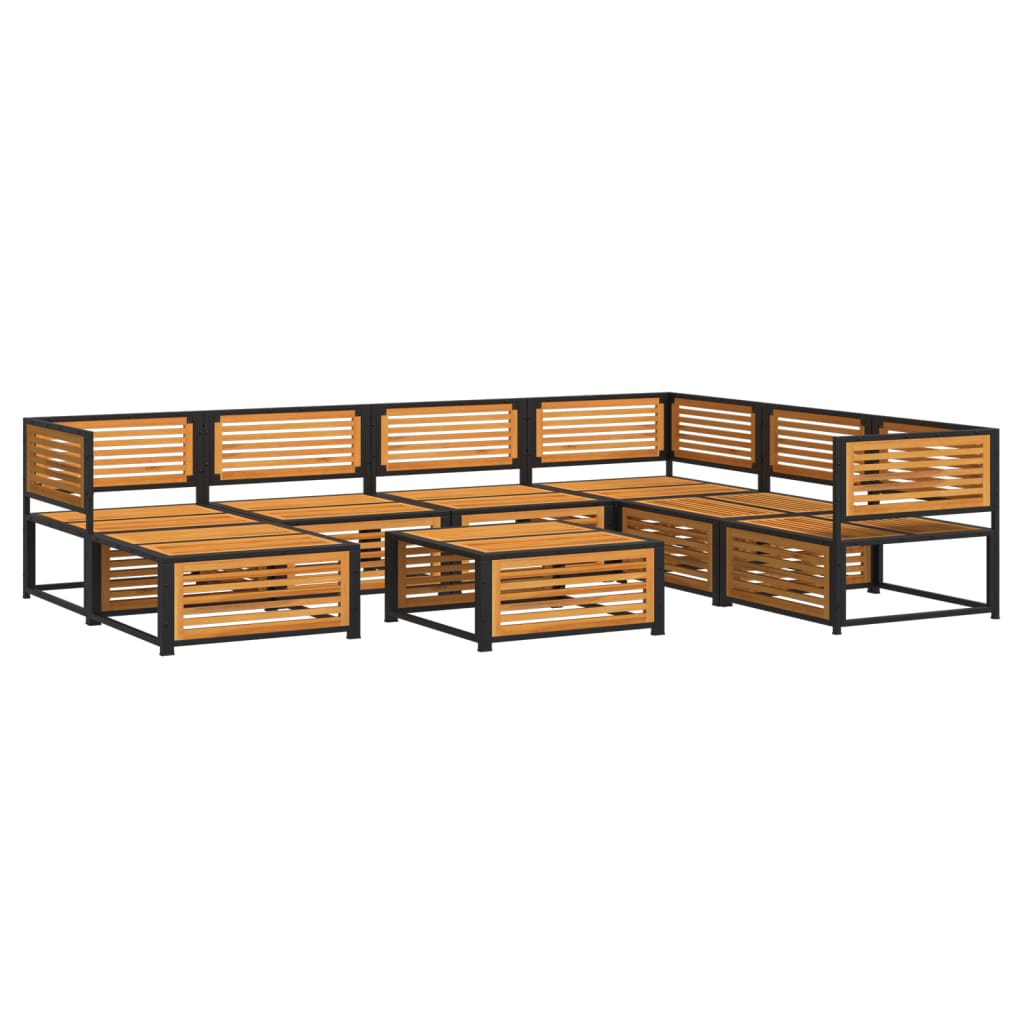 8-dijelna set vrtnih sofa s jastucima masivno bagremovo drvo