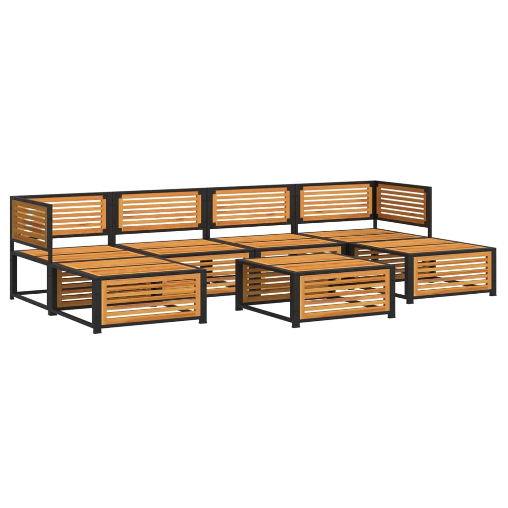 7-dijelni set vrtnih sofa s jastucima masivno bagremovo drvo