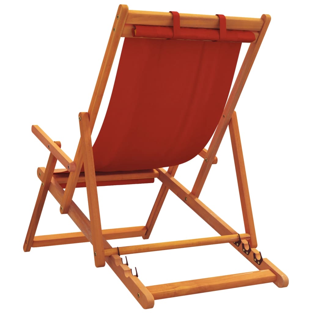 Sklopive stolice za plažu od tkanine 2 kom crvene