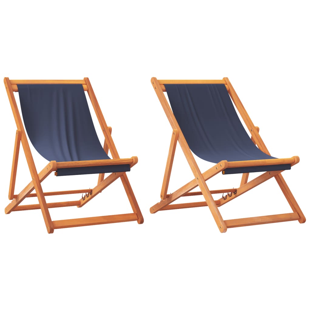 Sklopive stolice za plažu od tkanine 2 kom plave