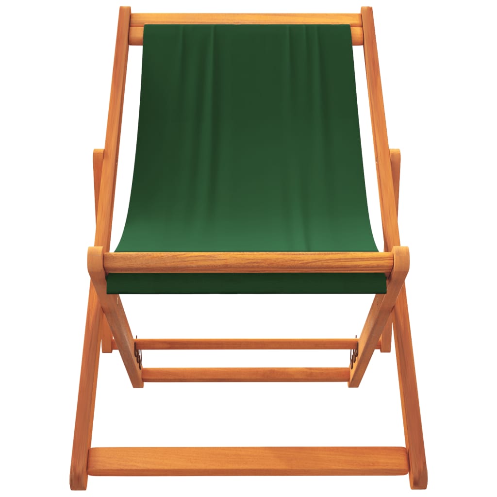Sklopive stolice za plažu od tkanine 2 kom zelene