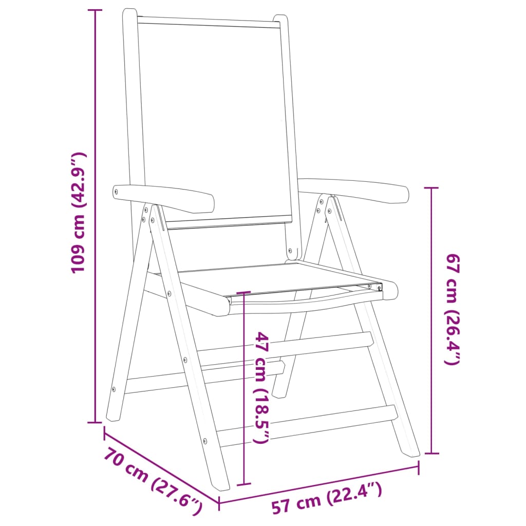 Vrtni naslonjači 8 kom zeleni od tkanine i masivnog drva