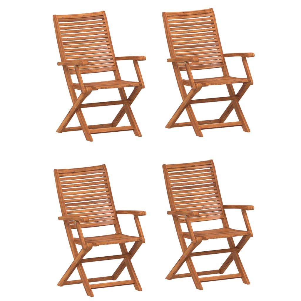 Sklopive vrtne stolice 4 kom 57x66x95 cm masivno drvo bagrema