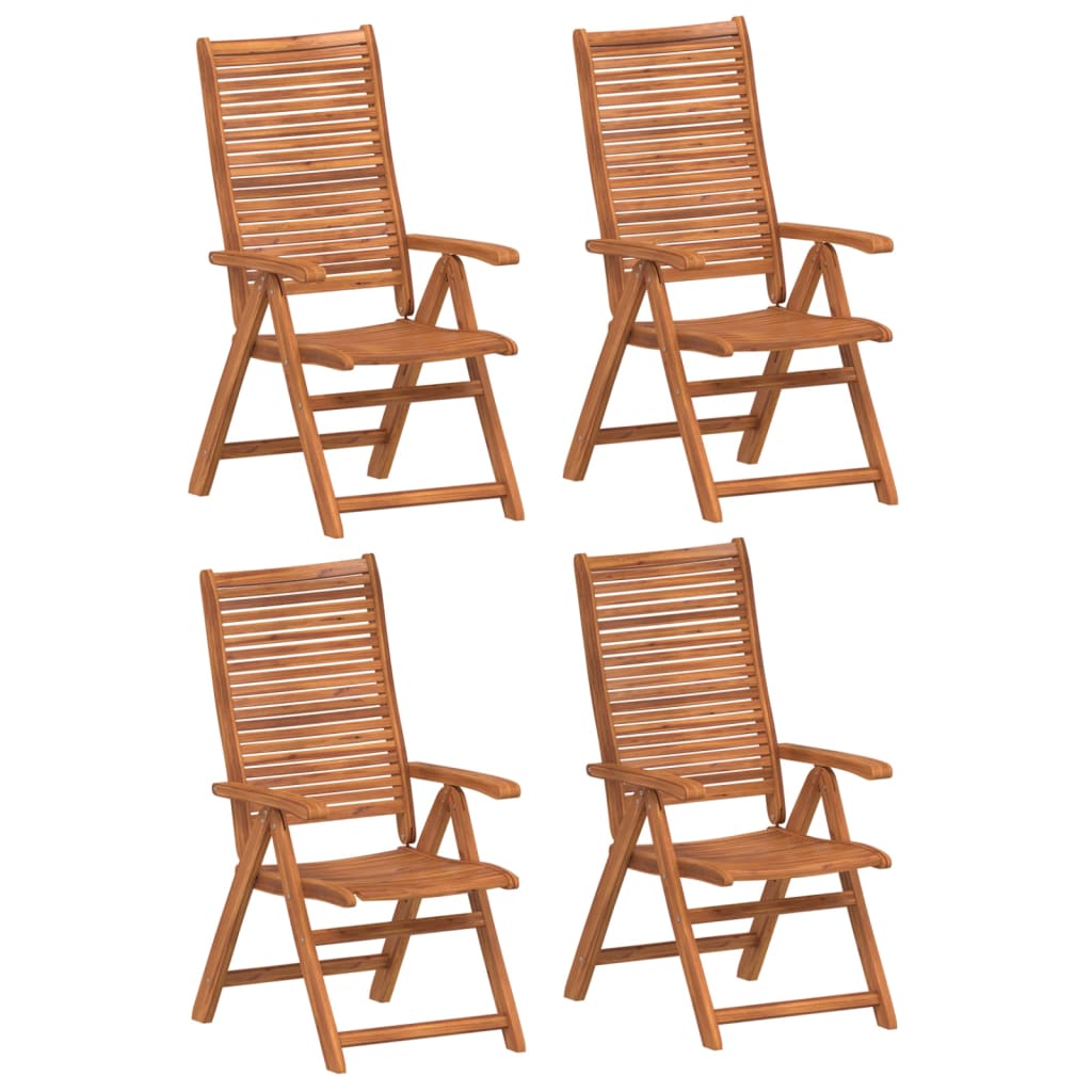 Vrtni naslonjači 4 kom 56 x 72 x 107 cm masivno bagremovo drvo