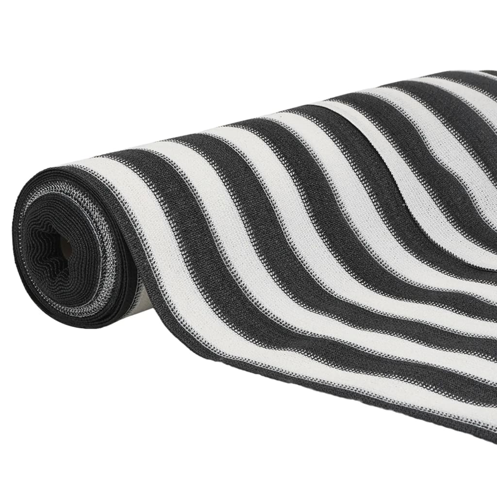 Mreža za privatnost antracit-bijela 1,5 x 10 m HDPE 75 g/m²