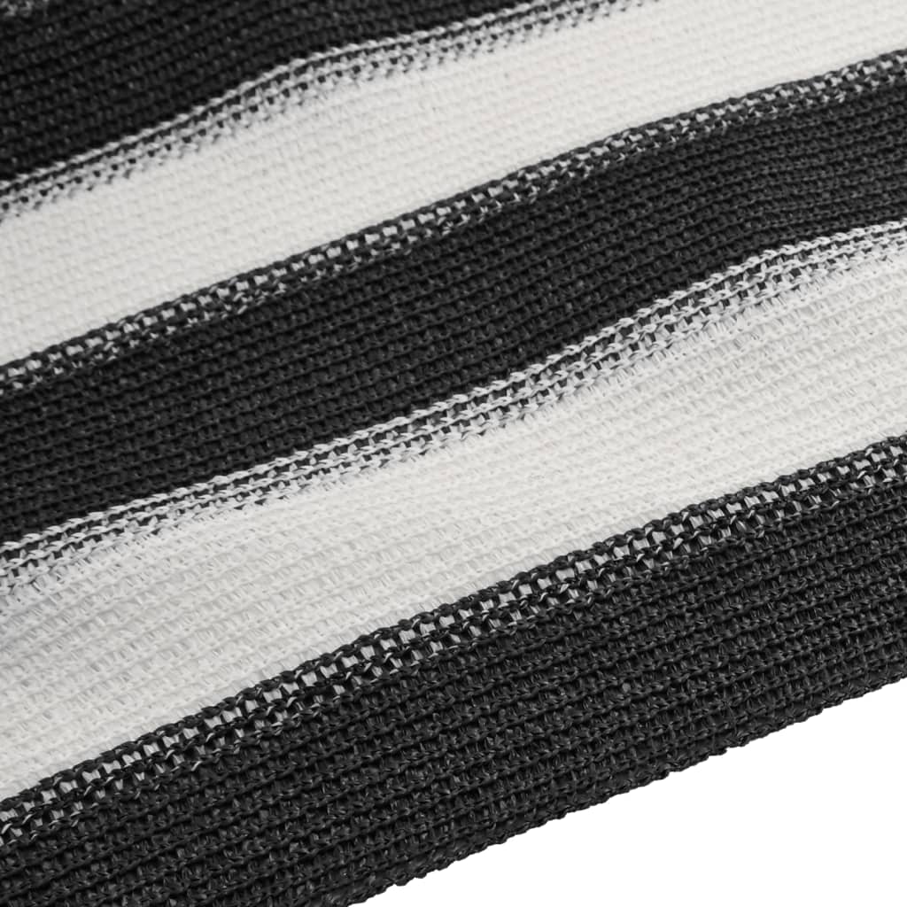 Mreža za privatnost antracit-bijela 1,5 x 50 m HDPE 75 g/m²