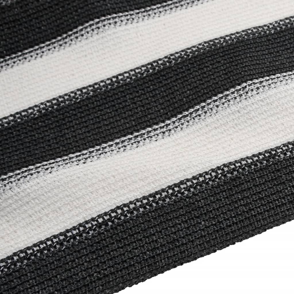 Mreža za privatnost antracit-bijela 2 x 10 m HDPE 75 g/m²