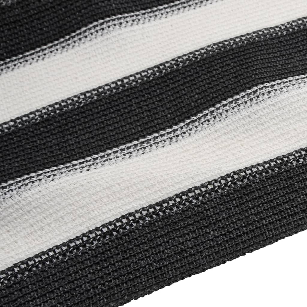 Mreža za privatnost antracit-bijela 2 x 25 m HDPE 75 g/m²
