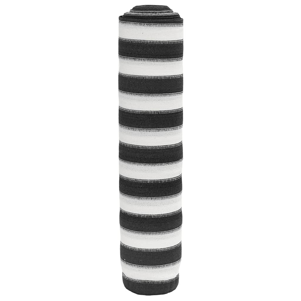 Mreža za privatnost antracit-bijela 1,5 x 50 m HDPE 150 g/m²