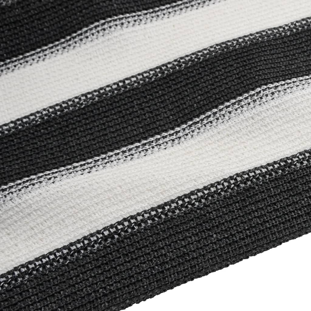 Mreža za privatnost antracit-bijela 1,8 x 25 m HDPE 195 g/m²